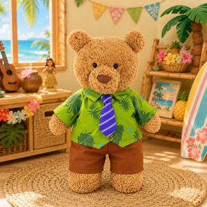 Large Bartholomew Bear & 16" Plush Clothes Outfit - Fox Officer Shirt Outfit Set